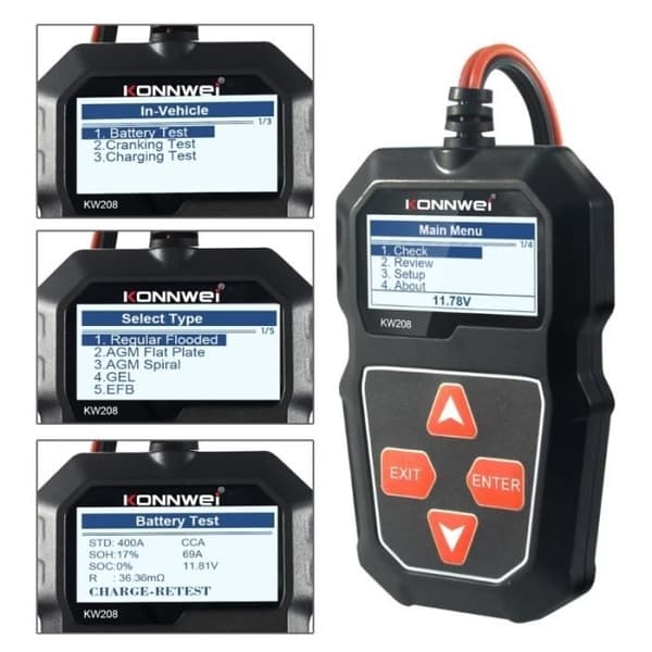Bilbatteritester, laderanalysator, ladingssystemtest, 12V, 100-2000CCA, 2021 C