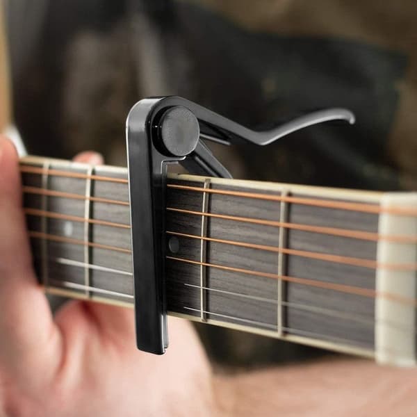 Gitarr Capo - Svart Folk Klassisk Gitarr Capo Ukulele Stämapparat Metall Capo