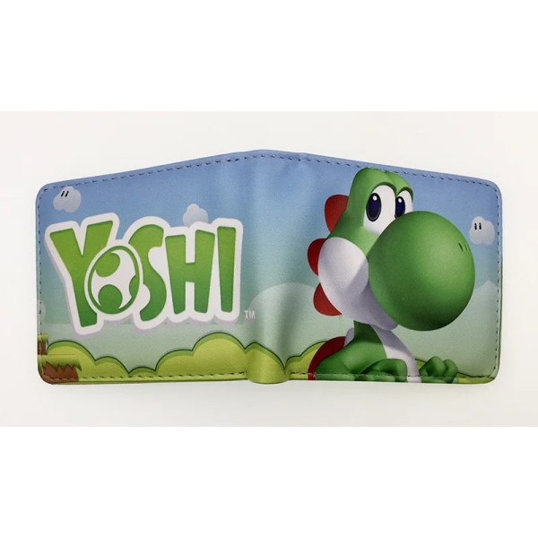 Super Mario Yoshi Luigi Anime Kringutrustning Plånbok Söt figur PU tecknade myntväska Korthållare Barn Pojkar Förvaringspresenter 20