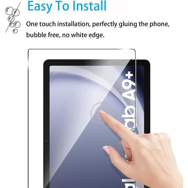(Transparent) Härdat glas - Samsung - Galaxy Tab A9+ - Ultraresistent - Transparent - 9H Hårdhet Transparent