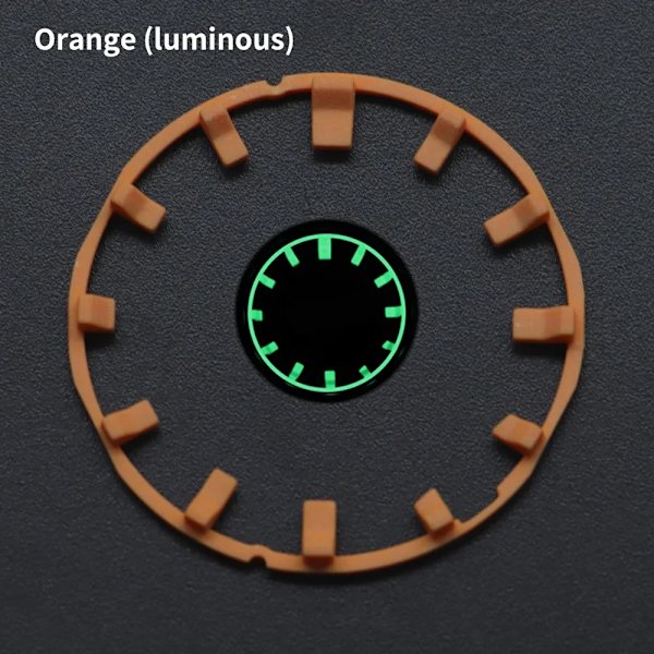 För GA2100 GA2110 Luminous Hour Marker Dial Watch Pointer Scale Ring Index Modification Dial ga2110 Watch Mod Kit Tillbehör OrangeLuminous