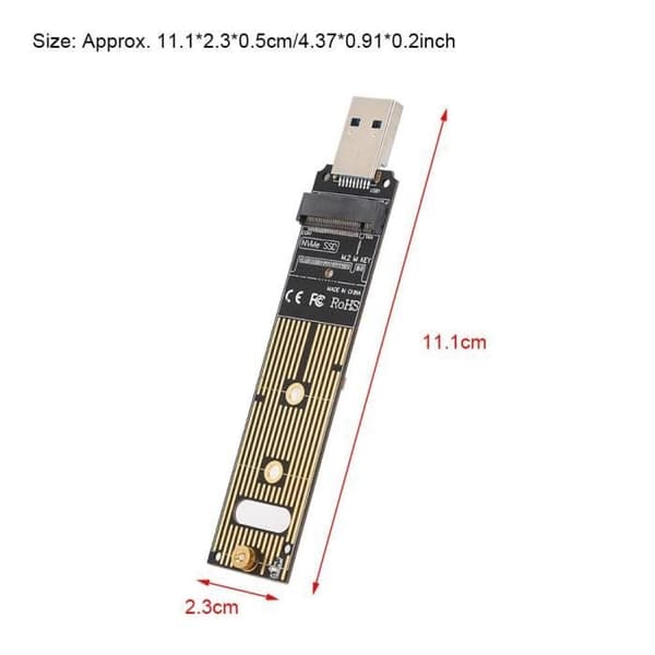 M.2 NVME SSD - USB-sovitinkortti, kiintolevymuunninkortti
