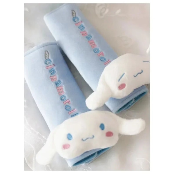 Sanrioed Cartoon Anime Cinnamoroll Plysch Bilkudde Kawaii Söt Mjuk Plysch Nackstöd Cover Case Flickor Present A Cinnamoroll One