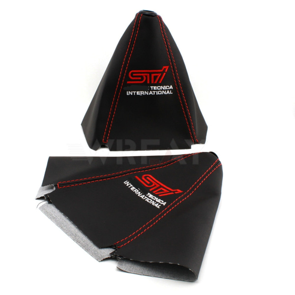 STI Style Universal Gear Shift Knop Cover Boot Krage Mjukt PU Leahter För Subaru WRX XT-