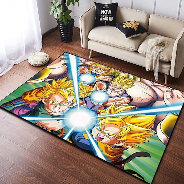 Dragon Ball Son Goku Super Saiyan Mattor Badmatta Halkfri Anime Cartoon Style Bejīta Kudde Absorberande matta Heminredning Present LZ11 60x90cm