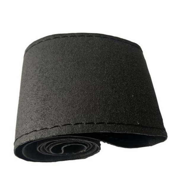 (svart tråd) DIY mjuk mikrofiber konstläder bilrattkåpor med nåltråd Biltillbehör Black Thread