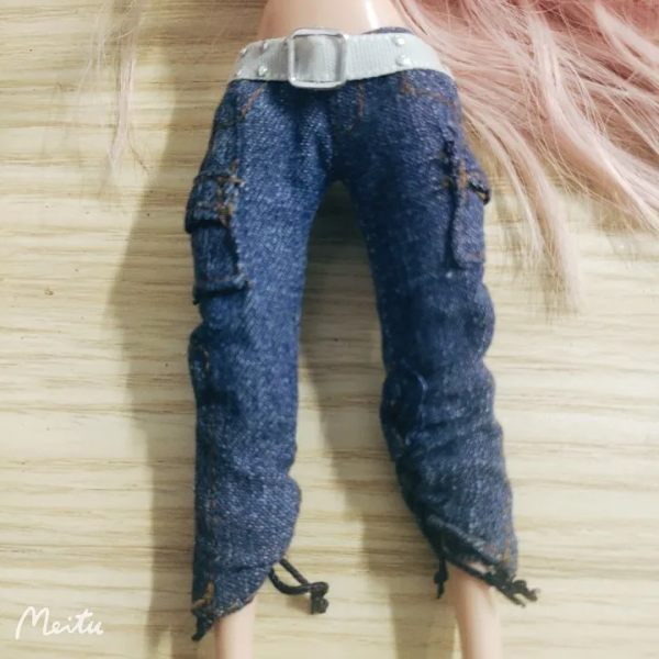 klädrocken Jacka Jeans för 30cm docka mode cool docka gymnasiedocka army green