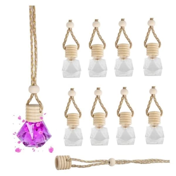 Bilparfume Flaske - Uspecificeret - 8ml - Genopfyldelig - Glas Diffuser - Pakke med 30