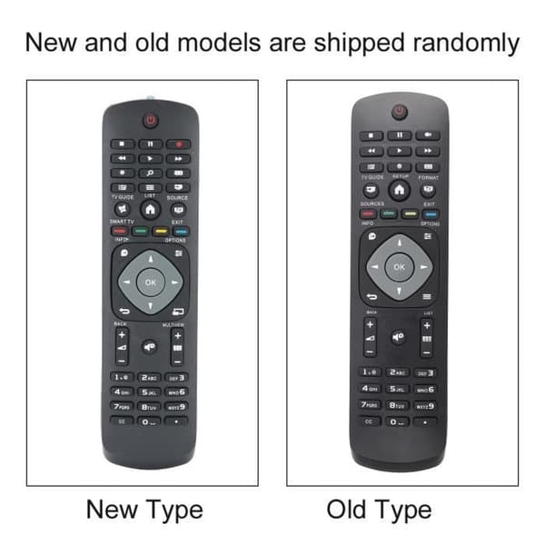 Universal Smart TV-fjernkontroll for Philips, erstatningsfjernkontroll for Philips LCD LED TV