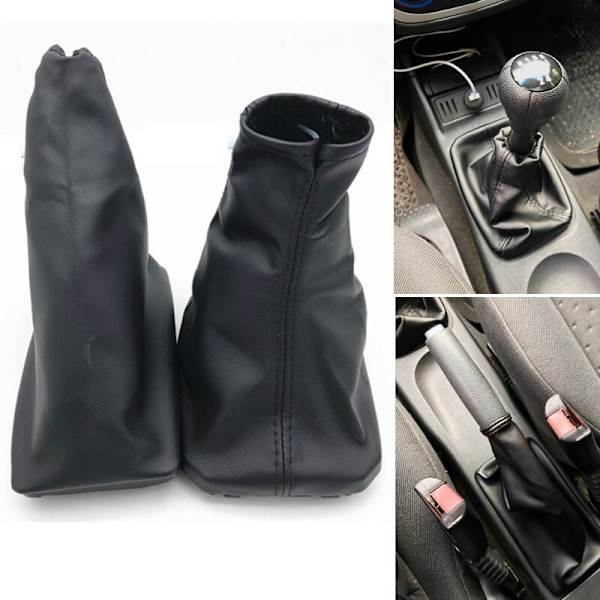 För OPEL CORSA C (01-06) TIGRA B (04-12) COMBO C (01-11) Manuell 5-växlad växlingsknopp Läderdamask Cover Handbromshus-växelspak Gear Knob