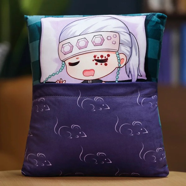 Demon Slayer Tecknad Anime Söta kuddar Kimetsu No Yaiba Tanjirou Zenitsu Nezuko Shinobu Giyuu Kudde Nackstöd Födelsedagspresenter 9 36x27cm