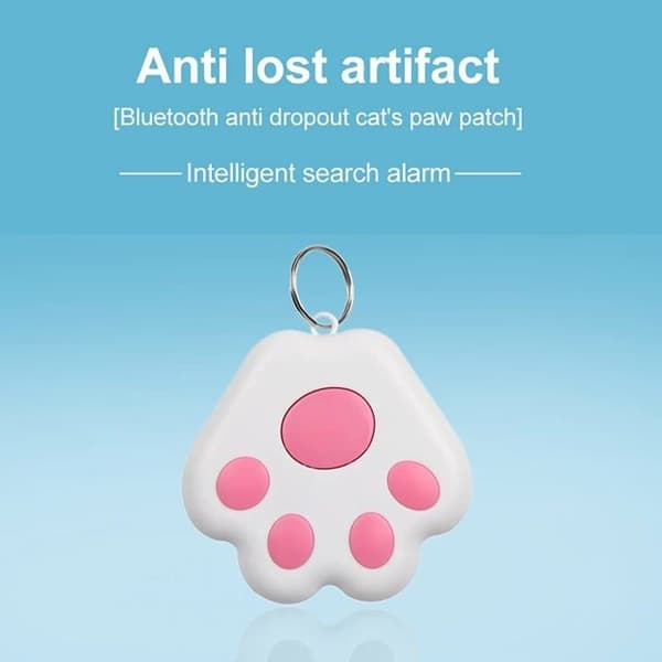 GPS-tracker til hunde og katte, GPS-tracker til børn og ældre, nøglefinder, mini GPS-tracker, pink