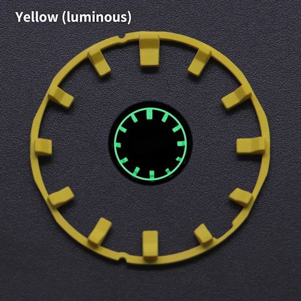För GA2100 GA2110 Luminous Hour Marker Dial Watch Pointer Scale Ring Index Modification Dial ga2110 Watch Mod Kit Tillbehör Yellow Luminous