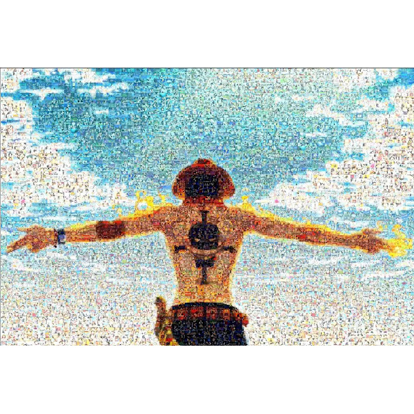 Mosaik Monkey D Luffy Leende ansikte Pussel Trä 1000st Tecknad Anime One Piece Kreativ Vuxen Antistress Barn Presentleksaker A5 1000pcs with box