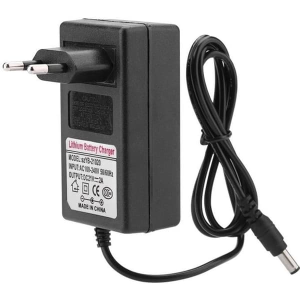 BOYOU AC 100-240V DC 21V 2A Säker Laddning Litiumjonbatteriladdare EU-kontakt