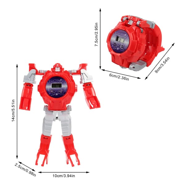 Creative Robot Watch Barnklocka Transformation Leksaker Pojkar Watch Barn Elektrisk Smart Robotar Klockor Leksaker för flickor