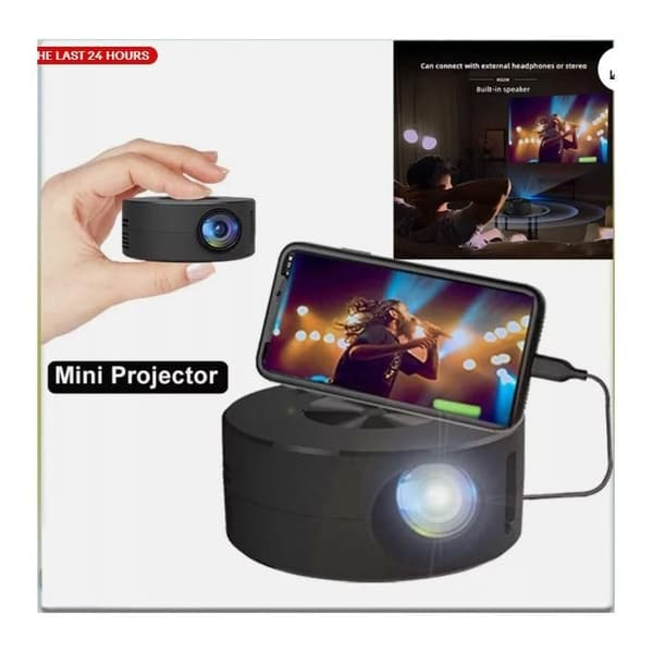 Mini Kannettava Projektori LED WiFi Kotiteatteri Android TV Bluetooth USB 1080P