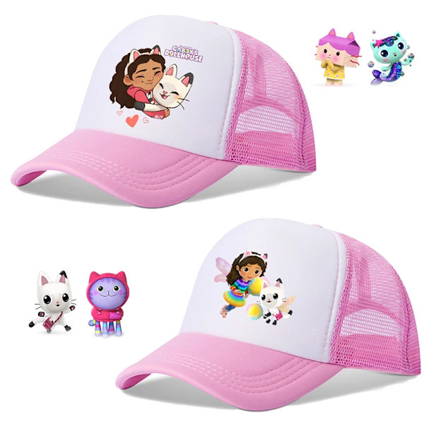 Gabby Dollhouses Barn Cap Justerbar Andas Hip Hop Dome Sommarhatt Tecknad Anime Nya Barn Födelsedag Söta presenter GB59 Children