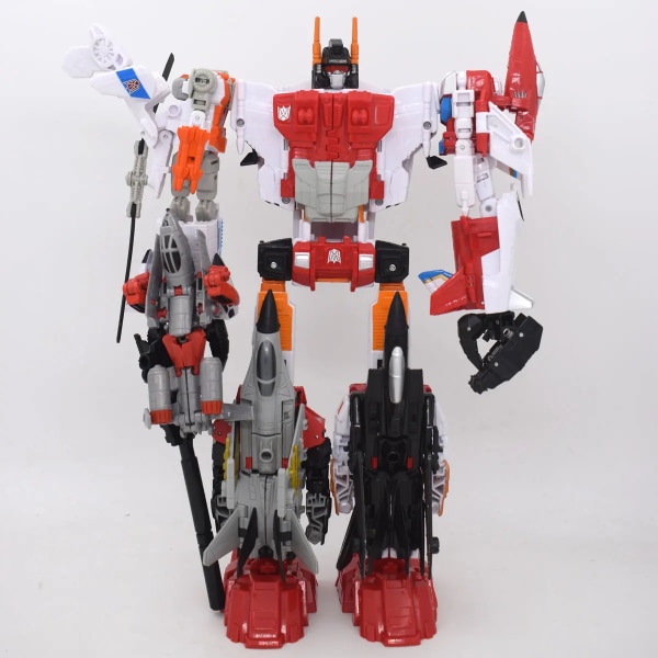 6 i 1 Superion HZX Transformation Toys Uppgraderingsversion Action Figur KO G1 Robotflygplan IDW Modell Pojke Barn INGEN LÅDA 6IN1 Devastator