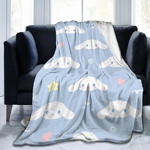 Sanrio Kuromi Cinnamoroll Plyschfilt Mjuk flanelltäcke Förtjockad tupplursfilt Tecknad My Melody Soffa Filt Barn Aldult 1 100X130cm