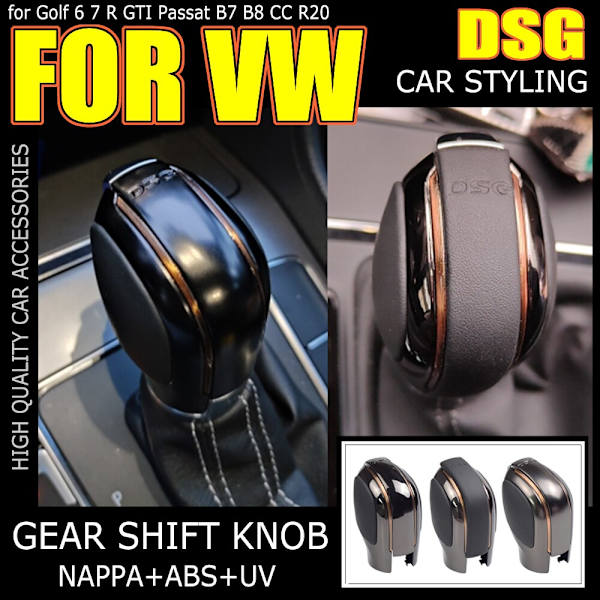 Krom Matt cap COVER ABS Växelspaksknopp Passar till Volkswagen VW Golf MK6 MK7 R GTI-Matt Grå-Grön 1 Matte Grey-Green 1