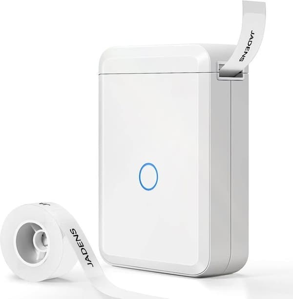Etiketmaskine med klæbende tape, bærbar Bluetooth termisk etiketprinter