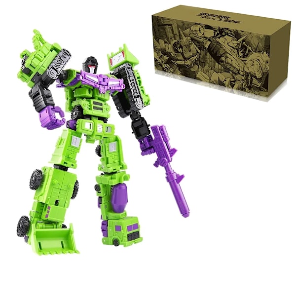 Transformation 6 i 1 modell MINI Devastator 22CM Action Figur Robot Plastleksaker BÄSTA present Barn Barn Ny Original box 22CM