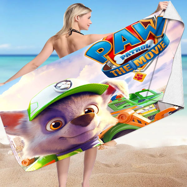 Anime Paw Patrol Strandhandduk Tecknad Chase Sommarhanddukar Badrum Badhandduk Simma Julhanddukar Resor Strandhandduk Snabbtork STJ-24-20 70x150 Fine fibres