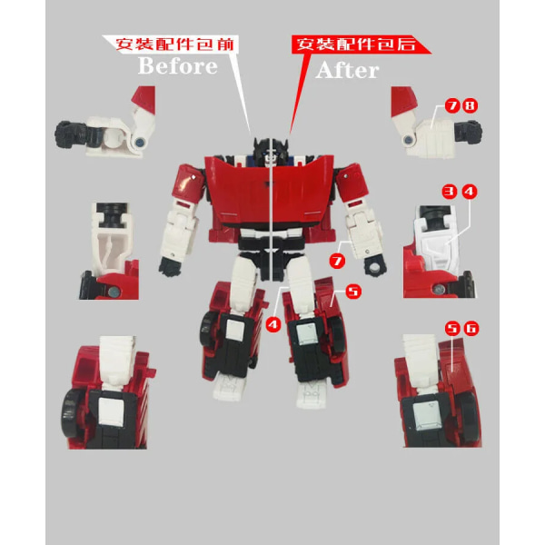 Shoulder Gun Filler Tail Spoiler Upgrade Kit For Kingdom Sideswipe Red Alert For Red Alert