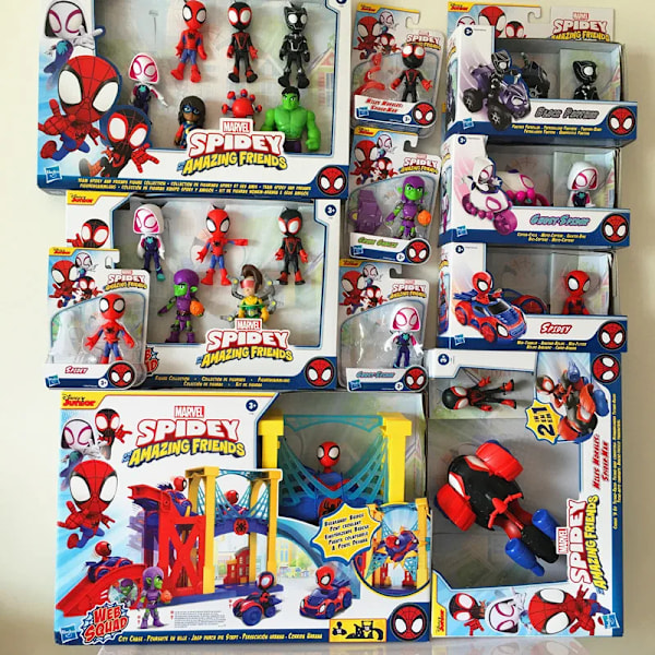 [I lager] Marvel Legends Spiderman Spidey och hans fantastiska vänner Actionfigur Dockfigurer Modell för barn Barn Presenter Leksaker GRAY In Stock