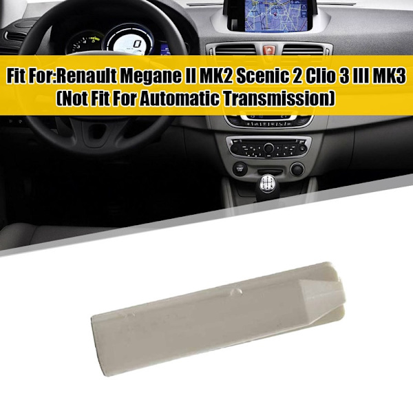 1st för Renault Megane II MK2 Scenic 2 Clio 3 III MK3 Manuell växelspaksväxelknopp Hylsadapter Vit Biltillbehör Interiör-