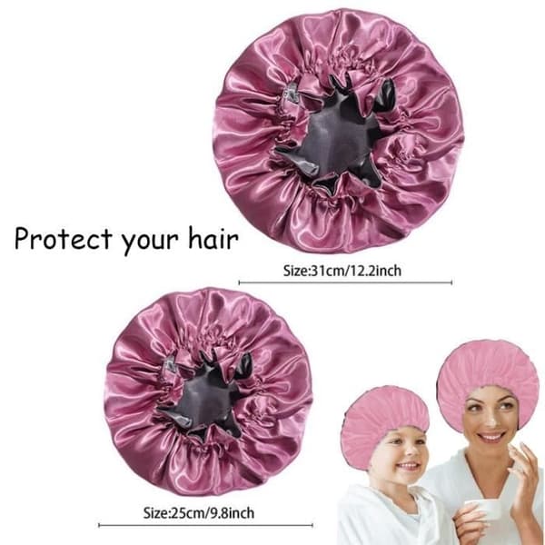 (Rosa) Nattlue - Sateng - Foreldre-Barn - Myk - Elastisk - Rosa Pink