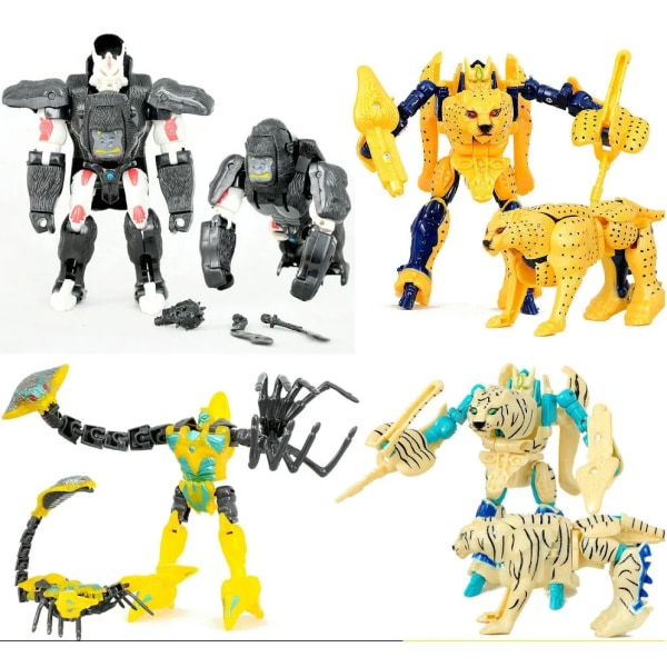 Tomy Beast Machines Transformers Beast Wars Optimal Megatron Tigatron Metal Variant Schimpans andra generationens Cheetan-modell transformers013