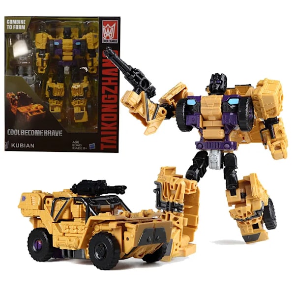 HZX Transformation Robot Billeksaker Pojkar Anime Bruticus Flygplan Tank Engineering Flygplan Modell KO Barn Present B101 NO BOX