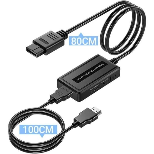 HDMI-adapter - NINTENDO - N64 - Stöder 1080P HD - Kablar ingår - Plug and Play
