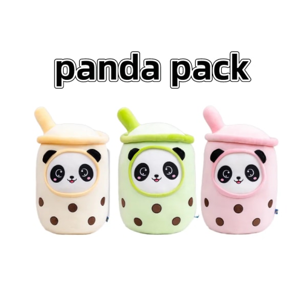 3st/ set Boba plyschkudde Panda Bubble Tea Fylld Plysch Mjölk Te kopp Form Baby Lugn docka Barn Present J