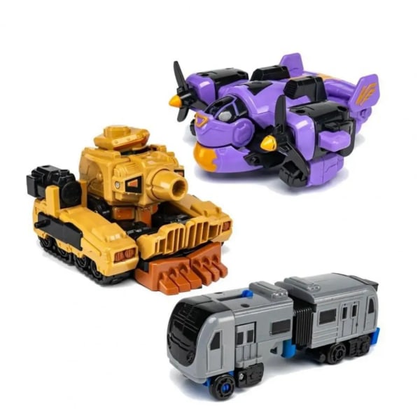 Barn Robotleksak Samlarobjekt Transformerande Robot Flygplan Traktormodell Leksak Pojkar Flicka Robotmodell Leksak Transformering Bil Födelsedagspresent PURPLE
