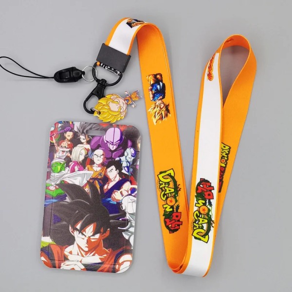 Dragon Ball-korthållare Tecknad Son Goku- cover Super Saiyan Student Campus Lanyard Cover Arbete Anime Barn Present 10