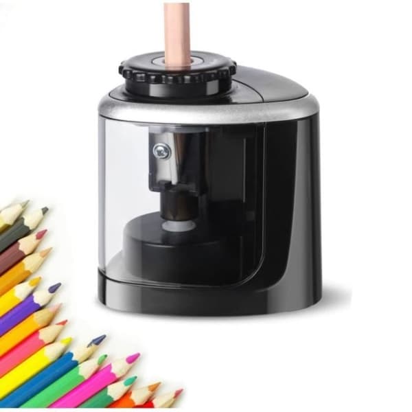 (sort) Elektrisk blyantspidser - Ikke specificeret - Model ikke specificeret - 2 tilstande - Sort - Plastik black