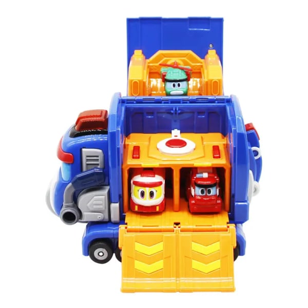 Ny transformationsleksak Gogo Dino Transformerad Elephant Rescue Base Med Ljud Transformation Elephant Rescue Car Kid Barnleksak B-With Original Box