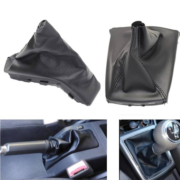 Car Styling Växelspaksknopp Parkering Handbroms Damask Boot Cover Case Krage för Opel ASTRA H-växel gear boot