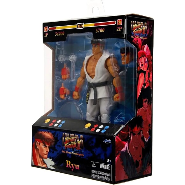 I lager Jada Toys Ultra Street Fighter II RYU Chun Li Fei Long Ken 6" Action Figure Samlarleksakspresent Fei Long