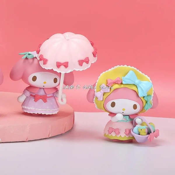 #2 SANRIO Toys My Melody Dolls Kawaii Figurine Blind Box Heminredning Japansk Söt Julklapp Anime Cartoon Collection No.1 Melody 5-6.5cm 1 Set no box