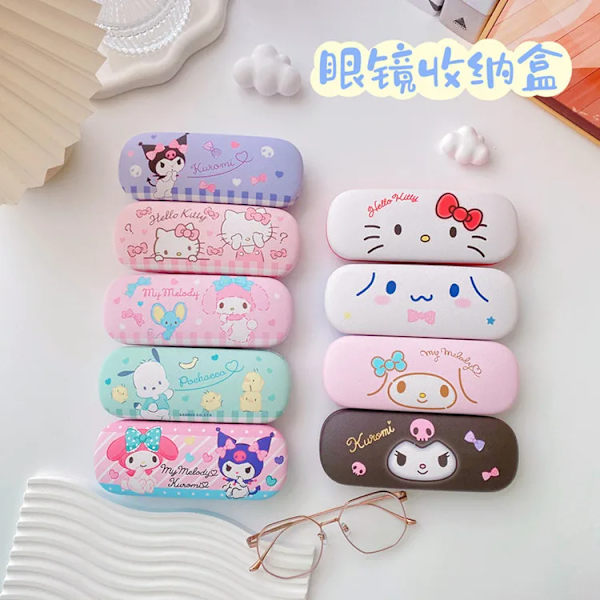 Stitch Cartoon Case Hårt skal Sanrio Girl Glasögonfodral Cover Kitty Kuromi Solglasögonlåda Fräsch stil presenter Kitty 2