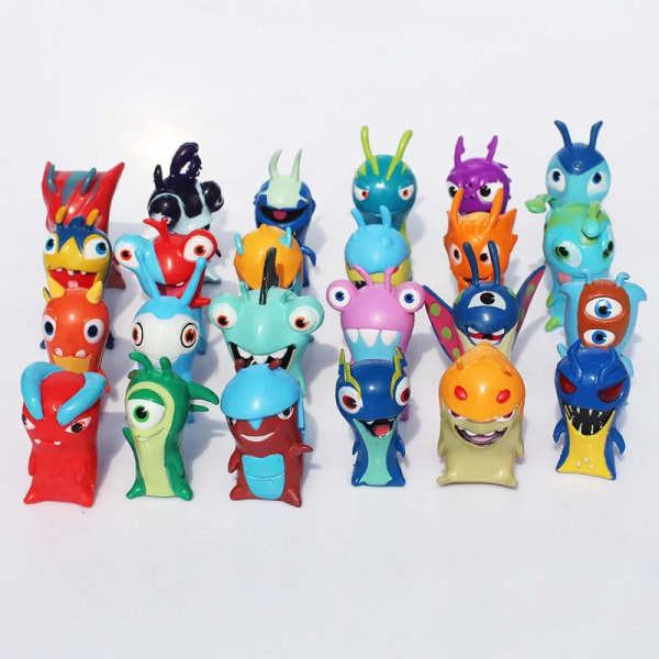 24st/ set Slugterra Action Figurer Leksak 5 cm Mini Slugterra Anime Figurer Leksaker Docka Sniglar Barn Barn Pojkar Leksak 1 pack by bag