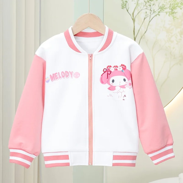 Anime Sanrios My Melody Kuromi Kawaii Autumn Winter Girl Tredelad Barnkostym Jk Plisserad kjol Skjorta Jacket Set Toddler My Melody 4 140cm