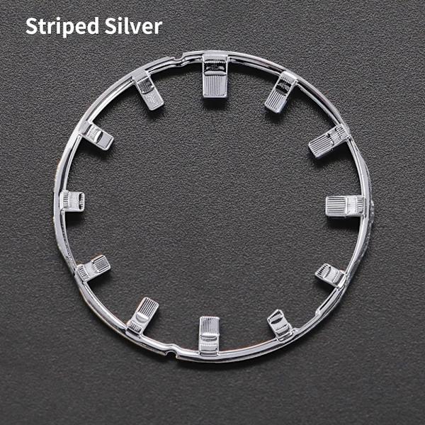 För GA2100 GA2110 Luminous Hour Marker Dial Watch Pointer Scale Ring Index Modification Dial ga2110 Watch Mod Kit Tillbehör Stripe-Silver