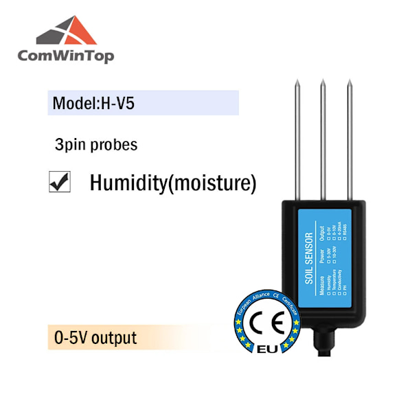 Mät jordfuktighet temperatur fuktighet EC PH NPK 4-20mA 0-5V RS485 Modbus jordgivare H-V5