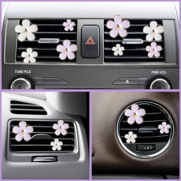 8 stk. Daisy Luftventilclips, Bil Diffuser Ventilclips Gitterdekoration, Luftfriskerclips