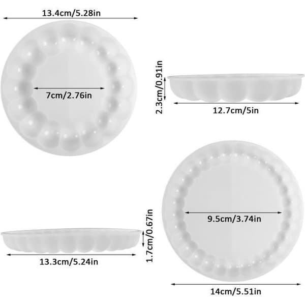 2 st Bubble Coaster Form, Silikon Epoxihartsformar Runda Bubble Coaster Formar för Bordsdekoration Coa